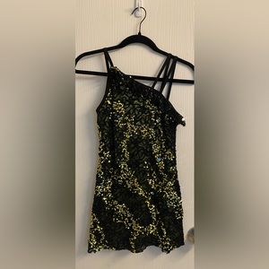Curtain Call Lime Green Sequin Jazz Costume